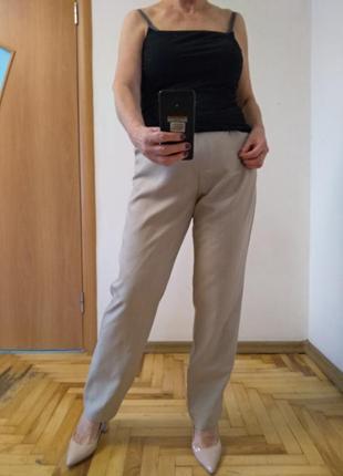 Стильные тонкие штаны с карманами. размер 16