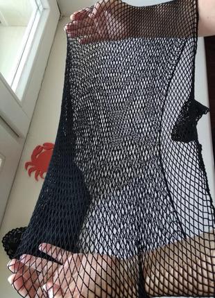 Длинное интим-платье сетка чулком6 фото