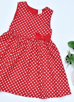 H&m дуже красиве легке плаття в горошок на 1,5-2 роки1 фото