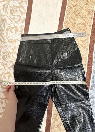 Кожаные брюки штаны zara3 фото