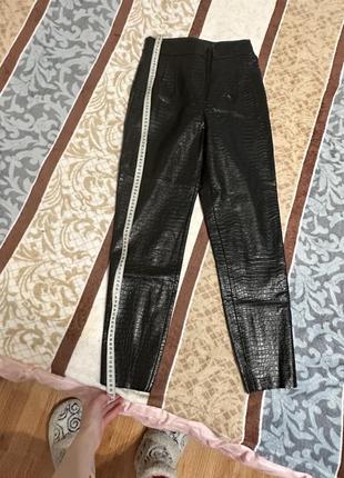 Кожаные брюки штаны zara2 фото