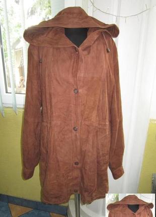Стильна жіноча шкіряна куртка з капюшоном yorn. франція. лот 6272 фото