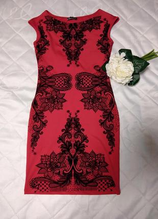 Червона міні-сукня miss moi (турція) , розмір s