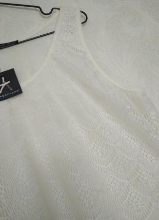Кружевная тюль майка блуза цвета ivory, бренда atmosphere, р.187 фото