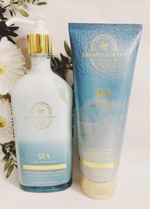 Набір лосьйон + крем aromatherapy: sea від bath and body works