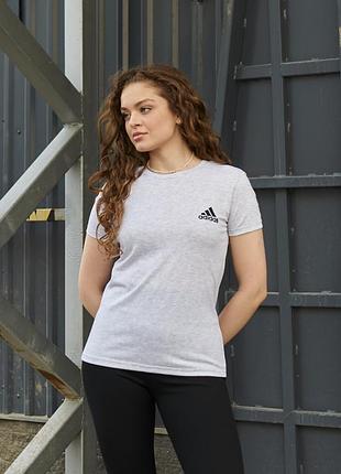 Женская футболка adidas белая / черная / серая2 фото