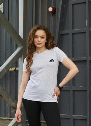 Женская футболка adidas белая / черная / серая3 фото