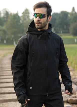 Тактична куртка pave hawk ply-6 black 3xl чоловіча армійська водонепроникна з капюшоном3 фото