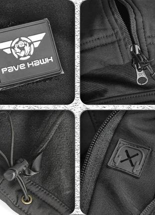 Тактична куртка pave hawk ply-6 black 3xl чоловіча армійська водонепроникна з капюшоном5 фото