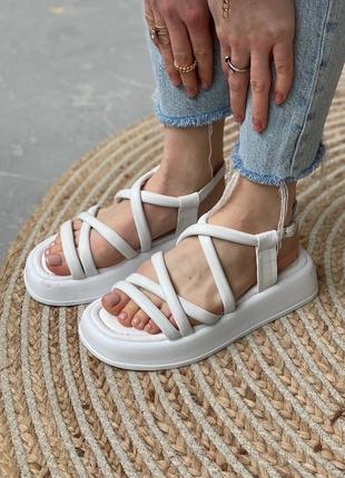Кожаные босоножки сандалии из натуральной кожи лежаные босоножки сандалии натуральная кожа1 фото