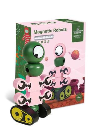 Магнітний конструктор smart builders lesko 6970-37 робот прибулець дитячий ігровий рандомні кольори