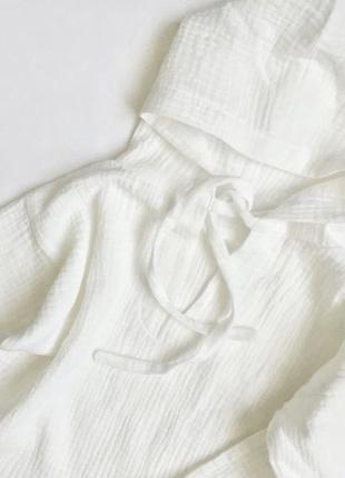 Белая муслиновая туника жатка / белья муслиновая туника/ накидка/ детская рубашка