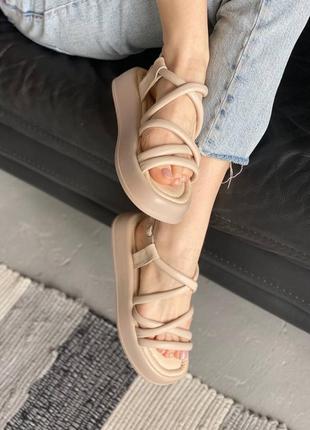 Шкіряні босоніжки сандалі з натуральної шкіри кожаные босоножки сандалии натуральная кожа1 фото