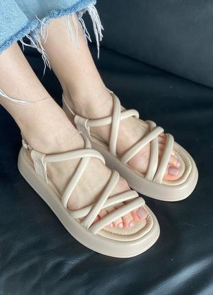 Шкіряні босоніжки сандалі з натуральної шкіри кожаные босоножки сандалии натуральная кожа3 фото