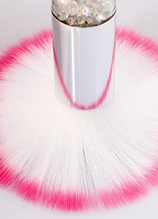 Щетка маникюрная lidan fcs-x123 white diamond для удаления пыли с ногтей kro-892 фото