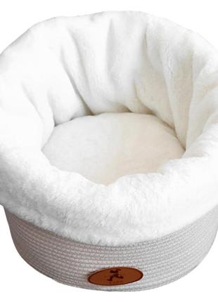 Лежак hoopet 19x1303m 33*33*26 см milk для котов собак домашних животных kro-89