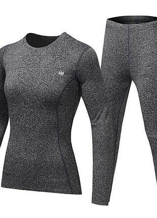 Термобелье женское xintown nyxt19jbyd gray s теплый фитнес-костюм осень-зима на флисе kro-89
