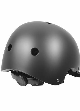 Защитный шлем helmet t-005 black m для катания на роликовых коньках скейтборде  kro-894 фото