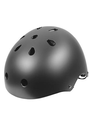 Защитный шлем helmet t-005 black m для катания на роликовых коньках скейтборде  kro-892 фото