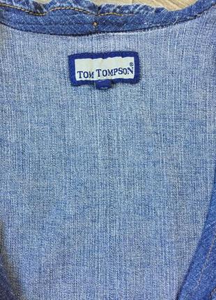 Необычная джинсовая коттоновая рубашка блуза декольте4 фото