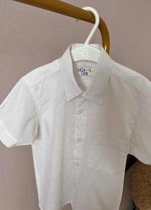 Белая рубашка для мальчика school life2 фото