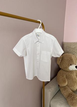 Белая рубашка для мальчика school life4 фото