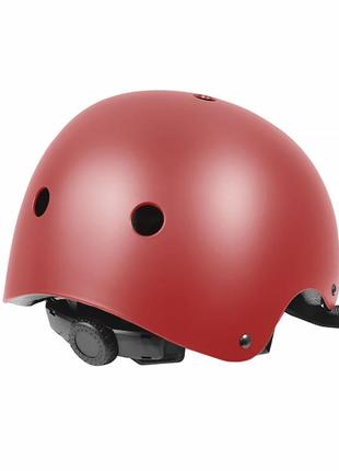 Защитный шлем helmet t-005 red s для катания на роликовых коньках скейтборде  sku-774 фото