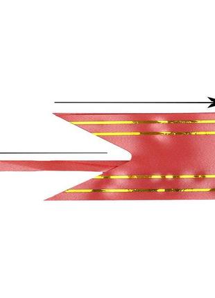 Подарочный бант-затяжка lesko red 32 мм для упаковки sku-775 фото