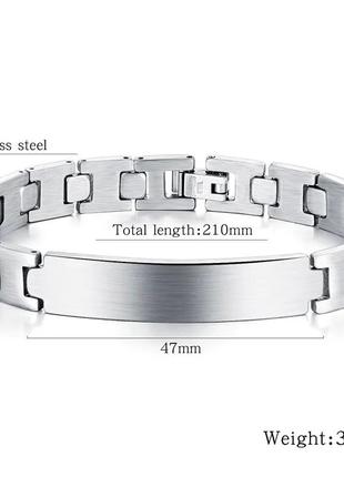 Надійний сталевий браслет з персональним двостороннім гравіюванням у коробочці - подарунок чоловікові, військовому6 фото