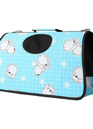 Сумка-переноска для кошек taotaopets 243307 dogs 52*20*29 см blue sku-77