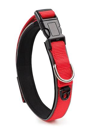Ошейник для собак taotaopets 181-2019 m red двухслойный sku-77
