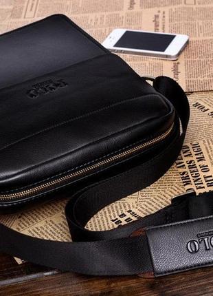 Качественная мужская сумка-планшет polo эко кожа, качественная качественная мужская сумка через плечо кожаная3 фото
