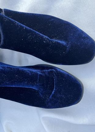 Сапоги ботинки замшевые синие ботфорты7 фото