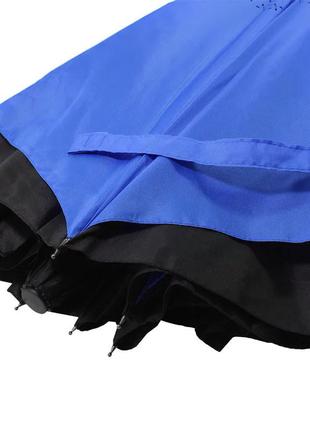 Зонт наоборот lesko up-brella синий ветрозащитный антизонт с непромокаемым куполом смарт-зонт set-226 фото