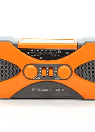Динамо-ліхтарик kayinow 280f 10000 mah orange led з радіоприймачем та павербанком9 фото