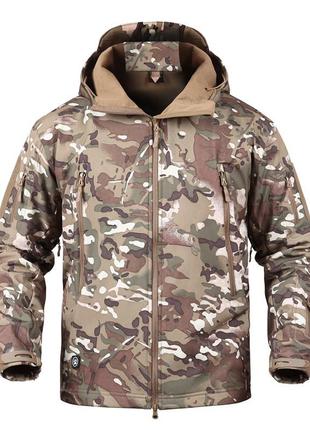 Тактическая куртка pave hawk ply-6 camouflage cp 3xl водонепроницаемая мужская камуфляжная с капюшоном kro-89