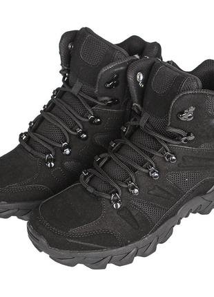 Ботинки тактические lesko gz702 black р.44 армейская обувь для тренировок на шнуровке set-22