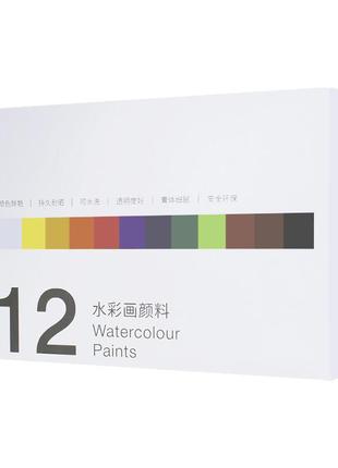 Набор акварельных красок lesko water tk-3780 12 col. 5 мл художественный для творчества set-222 фото