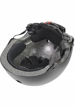 Защитный шлем helmet t-005 black m для катания на роликовых коньках скейтборде  set-223 фото