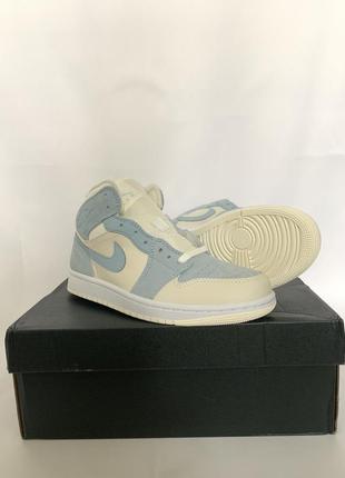 Кроссовки jordan 1 mid “mixed texture blue”2 фото