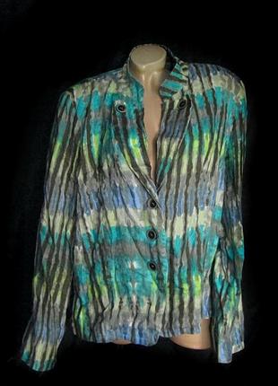 Пиджак лён размер l бренд witteveen нидерланды блуза рубаха женская жіноча піджак льон лето б/у