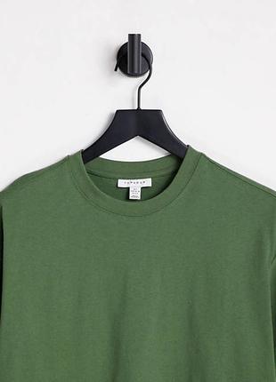 Футболка topshop женская khaki оригинал хаки оверсайз3 фото