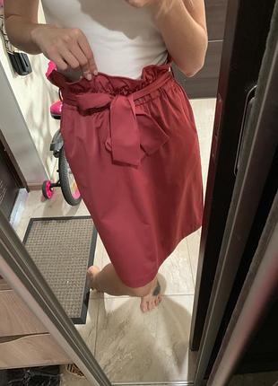 Юбка с баской, под пояс