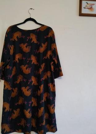 Нова легка міді сукня з леопардами від junarose, великий розмір.6 фото
