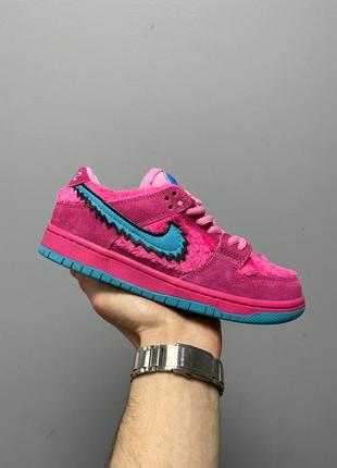 Нереальні лімітовані кросівки nike sb dunk x grateful dead bears pink малинові рожеві