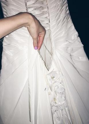 Вечірній весільна сукня випускна біле айворі стильне2 фото