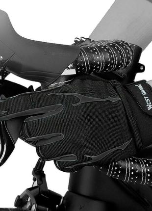 Перчатки велосипедные спортивные west biking 0211191 xl grey с пальцами  kro-893 фото