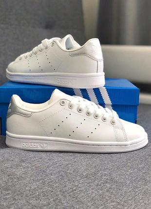Новинка! стильные кеды adidas stan smith в белом цвете (весна-лето-осень)😍