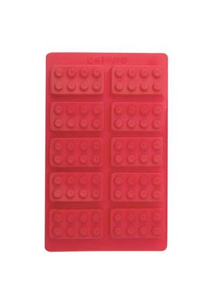 Силиконовая форма cumenss lego red для заморозки льда sku-77