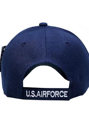 Бейсболка han-wild us air force blue із білою вишивкою бейсбольна кепка3 фото
